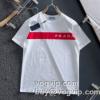 海外限定ライン プラダ PRADA 2023 コピーブランド 半袖Tシャツ メンズTシャツ 丸首Tシャツ 夏 春 半袖Tシャツ 2色可選