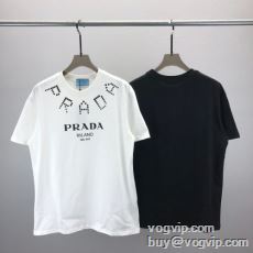 プラダ PRADAコピーブランド 大人のセンスを感じさせる 2024春夏季超人気 半袖Tシャツ 2色可選 頑丈な素材