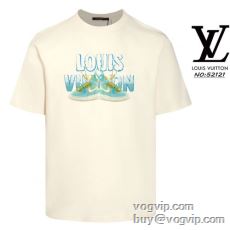 ルイ ヴィトン LOUIS VUITTON偽物ブランド 自然な肌触り 2024春夏季超人気 半袖Tシャツ 3色可選 高級感ある