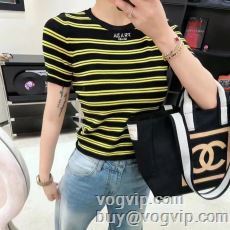 レディース 半袖Tシャツ ニット 2024春夏季新作 プラダ 海外限定ライン PRADA スーパーコピー 2色可選