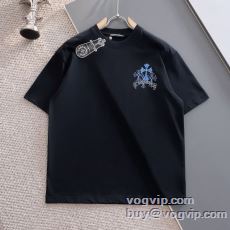 2025春夏季超人気 クロムハーツ 偽物ブランド 半袖Tシャツ 2色可選 おしゃれに絶大な人気