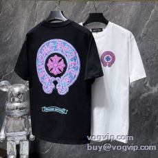 首胸ロゴ  半袖Tシャツ クロムハーツ コピー 2025数量...