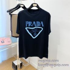2025新品本物 プラダ PRADA デザイン性の高い 半袖...