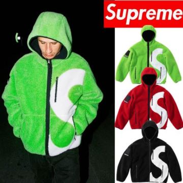 モデル大絶賛♪ 2022 Supreme S Logo Hooded Fleece Jacket  シュプリーム コピー SUPREMEコピー ダスター コート 3色可選 