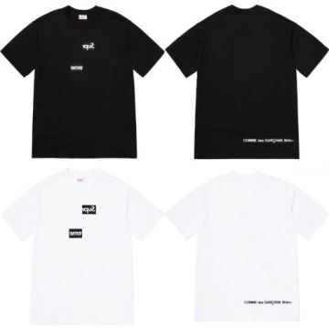 SUPREMEコピー 2022  肌触りの気持ちい? シュプリーム コピー 2色可選 半袖Tシャツ Split Box Logo Tee 18FW