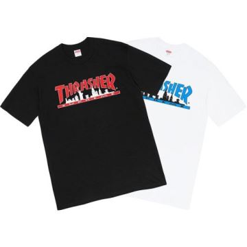 シュプリーム コピー SUPREMEコピー 2022  2色可選 大好評? 半袖Tシャツ TEE Supreme 21FW Thrasher Skyline Tee