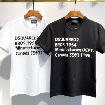 カッコいい印象を付ける 半袖Tシャツ DSQUARED2コピー 着回し度抜群 2色可選 ディースクエアードコピー