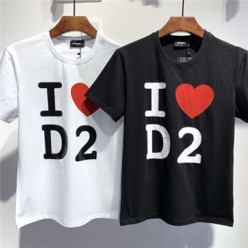 モデル大絶賛? 流行に関係なく長年愛用できる 半袖Tシャツ DSQUARED2コピー 2色可選  ディースクエアードコピー