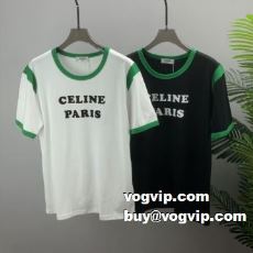 流行に関係なく長年愛用できる 半袖Tシャツ 個性派 2色可選 2022 セリーヌ CELINE偽物ブランド