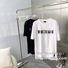 定番のアイテム 2022 フェンディ FENDI 半袖Tシャツ ブランド 偽物 通販 2色可選 デザイン性の高い
