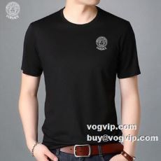 優美なお出かけスタイル 半袖Tシャツスーパーコピー 激安 4色可選 ヴェルサーチ VERSACE 夏Tシャツ お洒落