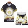 着心地抜群 コピーブランド ヴェルサーチ VERSACE 半袖Tシャツ 上下セット 大きめオーバーサイズで重ね着やビッグシルエット風もおしゃれ