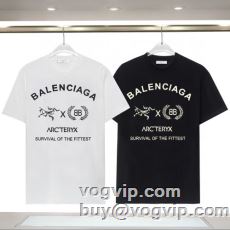 芸能人に愛用者続出 2023最新入荷 バレンシアガ BALENCIAGAブランドコピー 半袖Tシャツ 2色可選 着回し度抜群