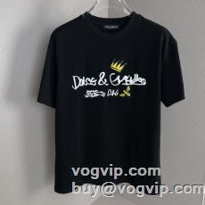 スーパーコピー 激安 2023 早くも完売している ドルチェ＆ガッバーナ Dolce&Gabbana 半袖Tシャツ 2色可選 吸汗性に優れ