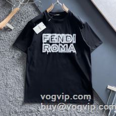 半袖Tシャツ フェンディ 大人気再登場 2色可選 優しいフィ...