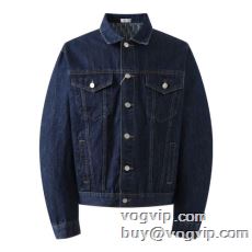 首胸ロゴ 偽物ブランド 2023秋冬 ディオール DIOR デニムジャケット 長袖 着心地よい シンプル カジュアル 細身 春秋