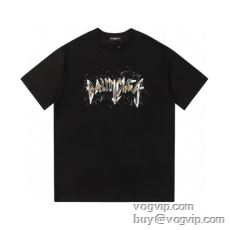 個性派 2024新作品 吸汗性に優れ バレンシアガ BALENCIAGAブランド コピー 販売 半袖Tシャツ 2色可選