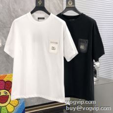半袖Tシャツ 耐久性抜群 ブランド コピー 販売 2色可選 2024最新入荷 Dolce&Gabbana ドルチェ&ガッバーナ 暖かみのある肌触り