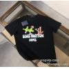 最高N級ブランドコピー デザイン性の高い 2024夏季 ルイ ヴィトン LOUIS VUITTON 半袖Tシャツ 2色可選 サマー おしゃれ 白Tシャツ