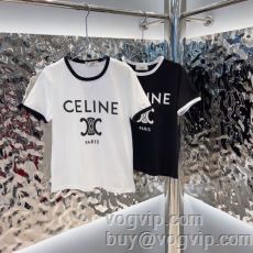 スーパーコピー信用できるサイト 2024春夏新作 セリーヌ CELINE レディース 半袖Tシャツ 2色可選 入手困難！