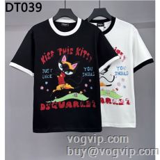 高級感溢れるデザイン 2024春夏季超人気 ディースクエアードブランドコピー DSQUARED2 半袖Tシャツ 2色可選 吸汗速乾