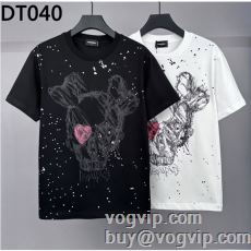 ディースクエアード DSQUARED2 2024春夏季超人気 VOGブランドコピー 吸汗性に優れ 半袖Tシャツ 2色可選 上質 大人気！