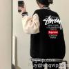 2024春夏 ◆モデル愛用◆ シュプリームスーパーコピー カジュアル おしゃれ 春秋冬服 Stussy x Supreme ブルゾン 適度な厚み 2色可選