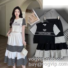 ブランド服 コピー 個性派 ディオール DIOR レディース ハーフスカート 上下セット 2色可選 2024春夏新作
