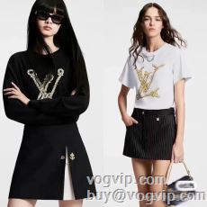 大人気アイテム！入手困難 ブランド コピー 販売 2024品質保証高品質  ルイ ヴィトン LOUIS VUITTON レディース 半袖シャツ 2色可選