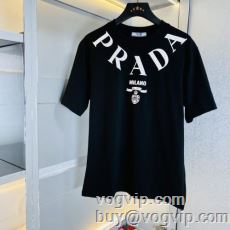 格安！ プラダ PRADA偽物ブランド 半袖Tシャツ 2色可選 着回し度抜群 2024春夏季超人気