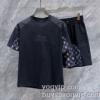 ファション性の高い ルイ ヴィトン 半袖Tシャツ LOUIS VUITTON最高N級ブランドコピー 2024お買い得大人気 着心地が良いです 上下セット 2色可選