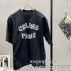 海外セレブ愛用 半袖Tシャツ 暖かみのある肌触り セリーヌ CELINEコピー 2024HOT新作登場 2色可選
