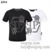高品質 フィリッププレイン 半袖Tシャツ 2色可選 PHILIPP PLEIN スーパーコピー 2024超激得新作登場 Tシャツ メンズ 半袖 シンプル 大きいサイズ