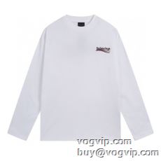 シックスタイルに活躍 バレンシアガ BALENCIAGA ブランド コピー 高級感漂わせる 長袖Tシャツ 2色可選 2024最安値新作