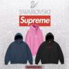 2025年モデル入荷 シュプリームコピーブランド SUPWT102 パーカー 3色可選 Supreme x Swarovski Motion Logo Hooded Sweatshirt