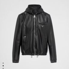 2025お買い得本物保証 プラダ PRADAブランド 偽物 通販 WTPR209 革ジャケット ジャケット、上着