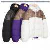 シュプリームブランド 偽物 通販 人目を惹くデザイン Supreme LEATHER YOKE PUFFER JACKET SUPWT168 ダウンジャケット 3色可選 2026数量限定格安