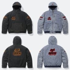 シュプリームブランドコピー Supreme x Fox Racing Hooded Work Jacket SUPWT174 2026最安値高品質 デニムジャケット ジャケット、上着 2色可選