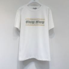 ミュウミュウ MIUMIUスーパーコピー 激安 NXZ018 レディース 半袖Tシャツ 2026春夏