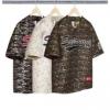 絶大な人気を誇る シュプリームブランド 偽物 通販 NXZ082 半袖Tシャツ 野球服 ジャカード野球ユニフォーム 2色可選 SUPREME SS26 KIMONO BASEBALL JERSEY